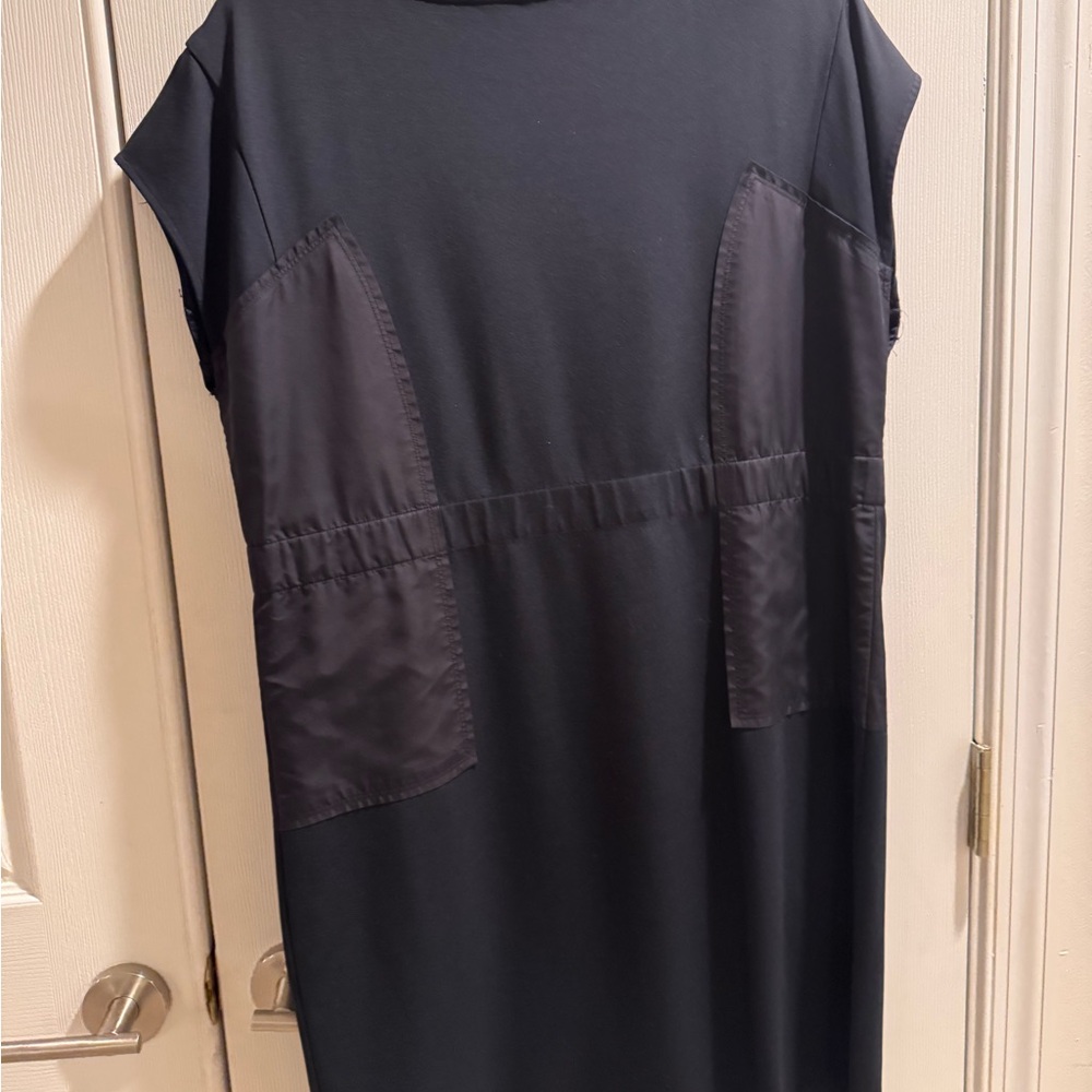 Elie Tahari Navy Paneled Dress